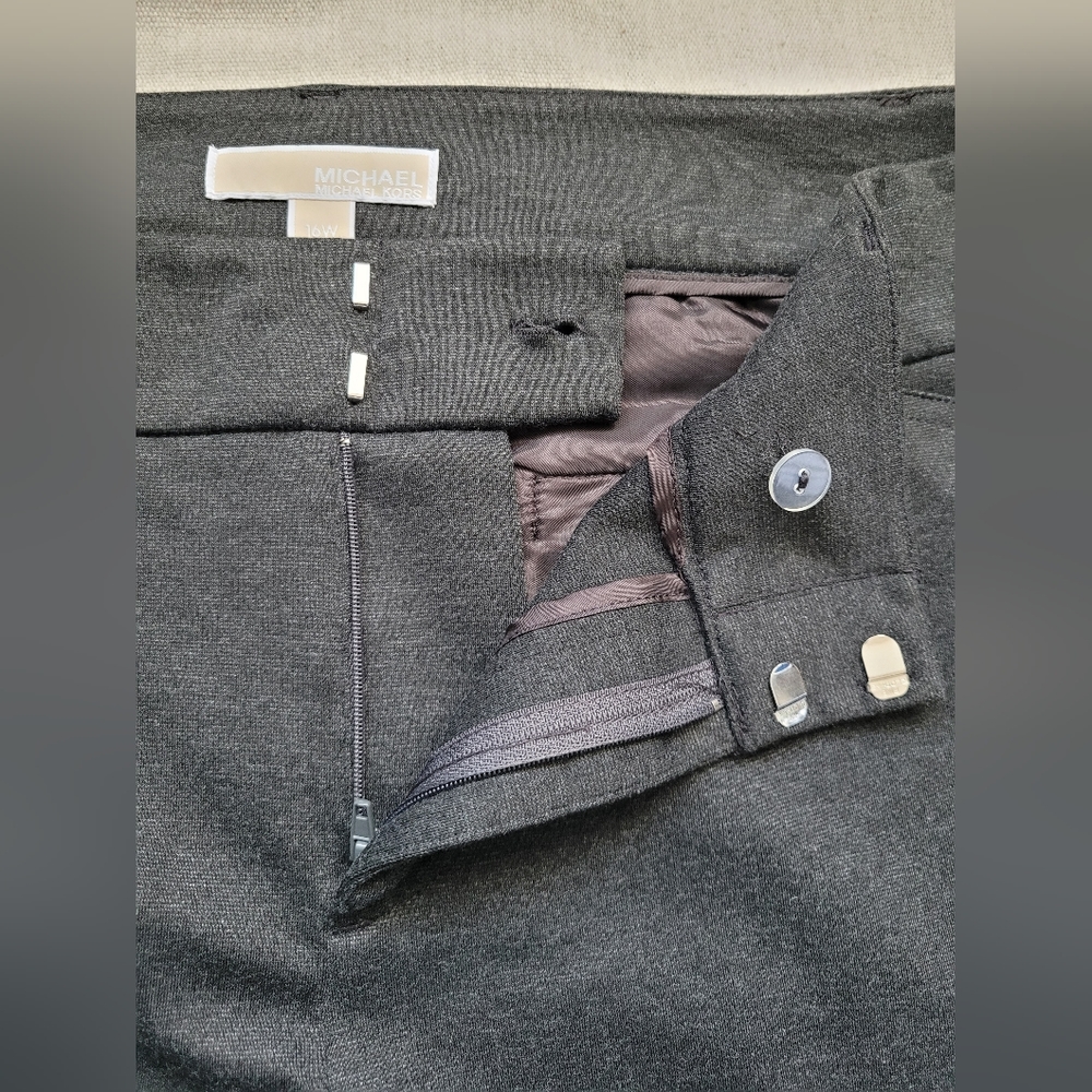 Michael Kors Women's Gray Dress Pant Straight Leg Super High Rise Classic 16W - Picture 12 of 16